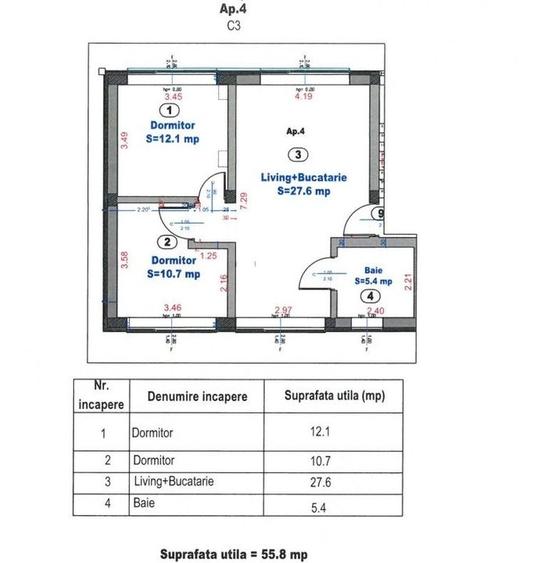 Apartament la Villa 3 camere LA CHEIE Sibiu - 14