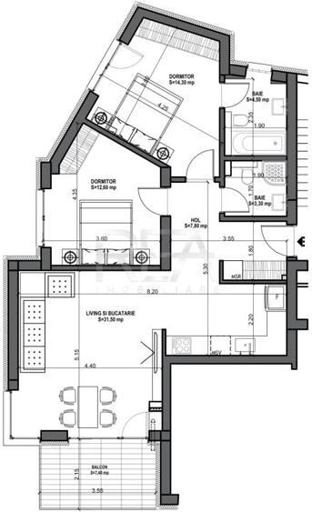 3 camere Ultracentral - Mosilor la 8 minute metrou - 6