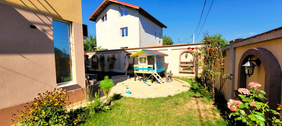 Casă P+1 complet mobilată, panouri fotovoltaice, grădină amenajată – Domnești, S - 5
