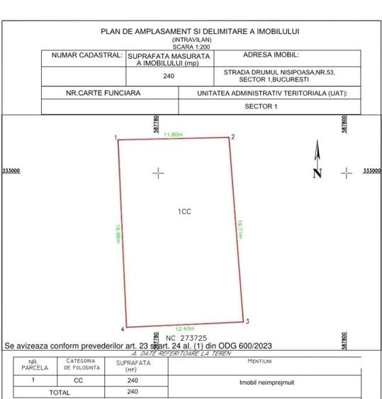 Baneasa, Nisipoasa, vanzare teren intravilan, suprafata 640 mp, P+4, - 6