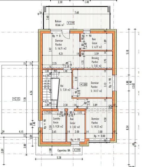 Casa individuala (semicolectiva) 172 mp utili, teren 765 mp Feleacu - 6