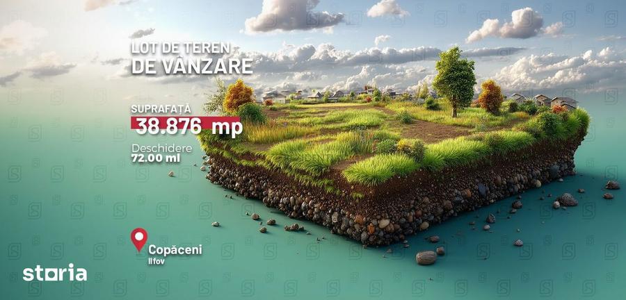 Teren intravilan 38.876 mp, Deschidere 72 ml, Copaceni, Vidra - 3
