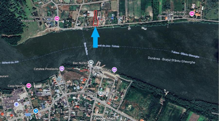 Ocazie! Ilganii de Jos, Nufaru, Intravilan, liber, pe malul Dunarii - 1