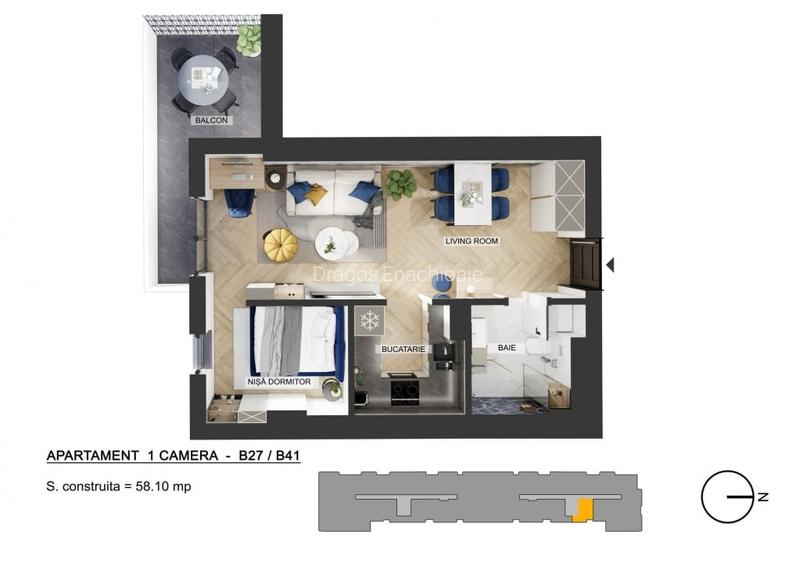 Studio de vanzare MY PLACE RESIDENCE - la PIPERA Plazza/bariera Petricani Studio de vanzare MY PLACE RESIDENCE - la PIPERA Plazza/bariera Petricani