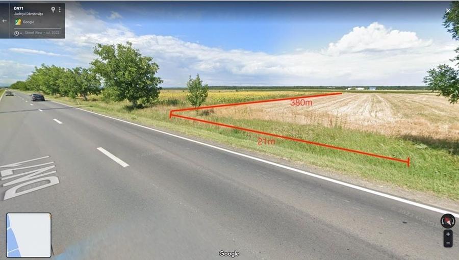 Teren Nucet 8018m Deschidere 21m la DN71 Targoviste - 5