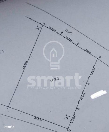 Teren intravilan de vanzare Aiton, judetul Cluj 1500 mp Locatie exce - 1