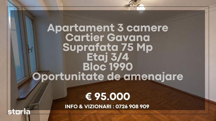 Apartament decomandat 3 camere Gavana - 2