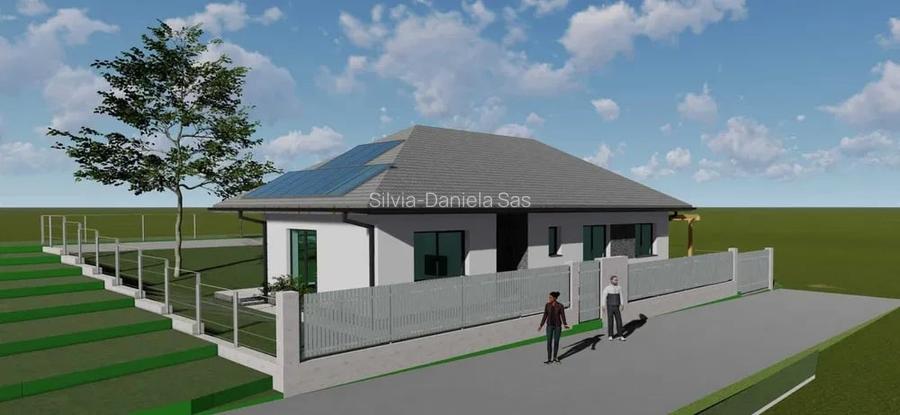 Casa individuala, 170 mp, pe un singur nivel, 300 mp curte, zona Profi Chinteni