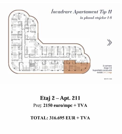 Apartament - Etaj 2 - Complex Rezidențial WHITE SEA - Navodari - 6