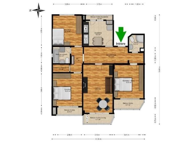 APARTAMENT 4 CAMERE | ETAJ 2 - 36