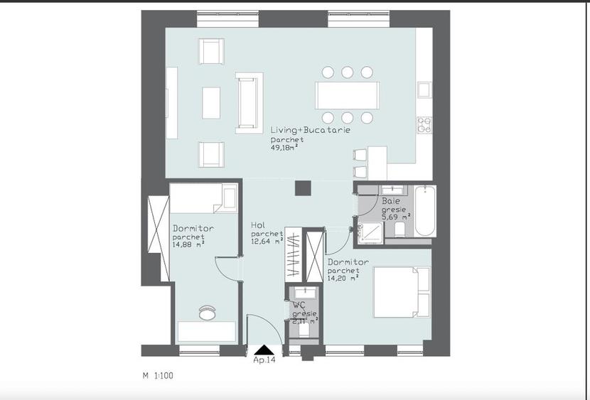 Apartament renovat în clădire istorică - are garaj - 1