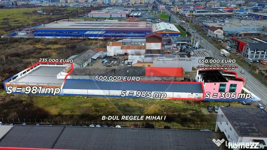 Spațiu comercial, de 900 mp, în Exterior Sud