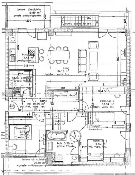 Apartament cu 4 camere decomandat, mobilat în Iancu Nicolae