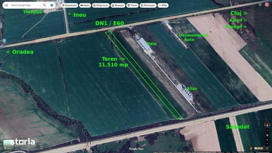 Vand Teren Extravilan Sacadat 1 ha cu front la DN1 - 2