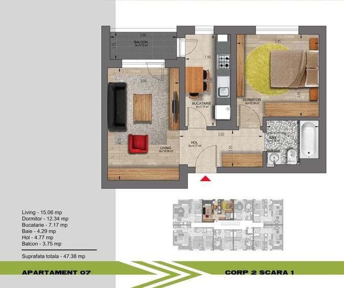 Garsoniere Direct Dezvoltator Militari Rezervelor60 - 15