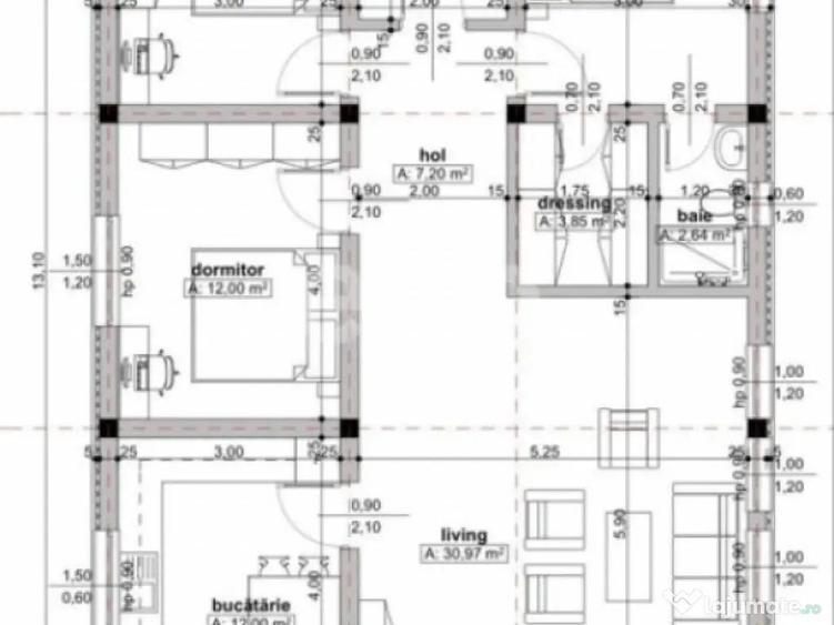 Casa parter 4 camere, la cheie, teren 400 mp, zona central - 6