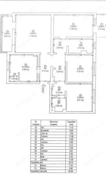 Apartament de vanzare, total decomandat, cu 4 camere, 79 mp, zona Girocului - 5