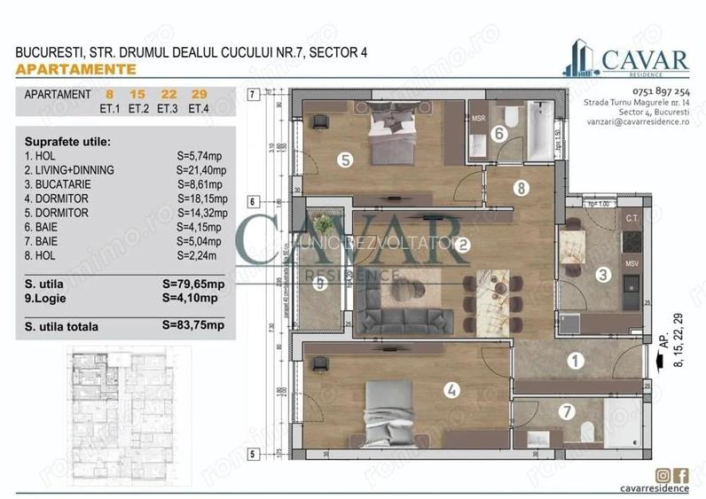 Cavar Residence 3 Camere 2 Bai Modern Comision 0% Cavar Residence 3 Camere 2 Bai Modern Comision 0%