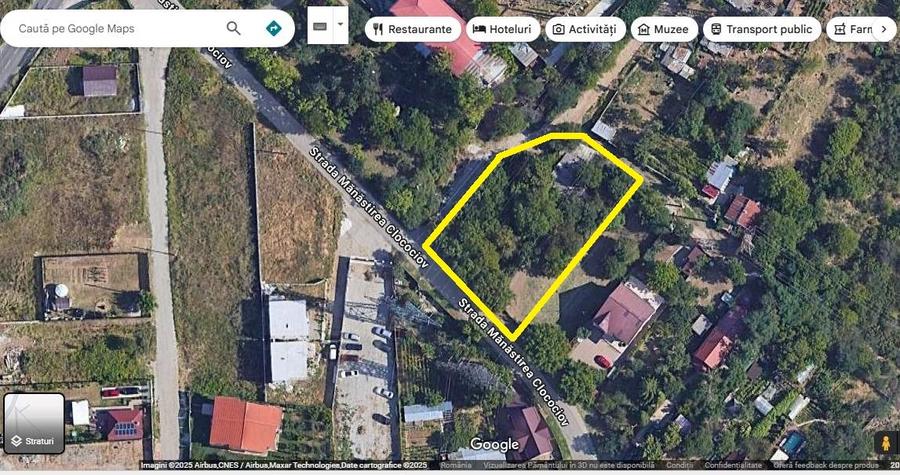 1538 mp. teren intravilan, Deschidere - 36 m, str. Manastirea Clocociov - 1