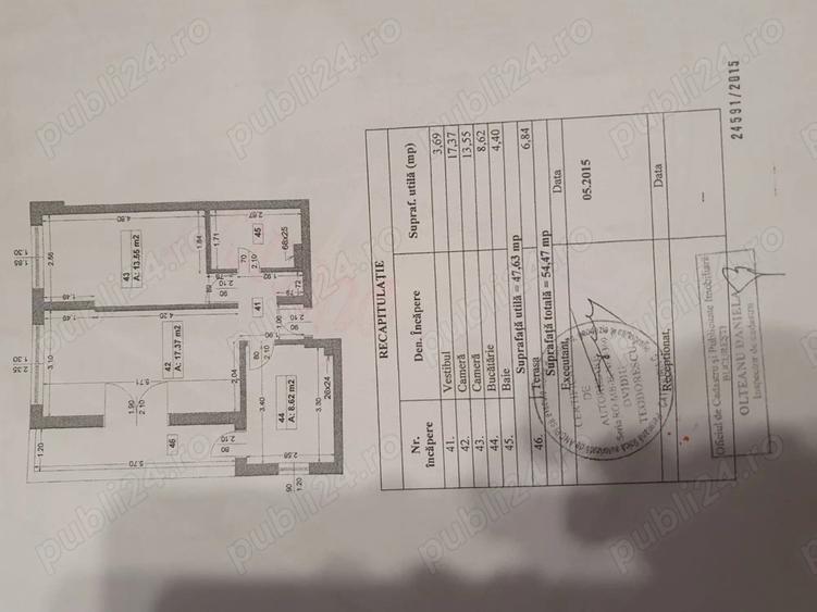 De inchiriat apartament cu 2 camere - 4