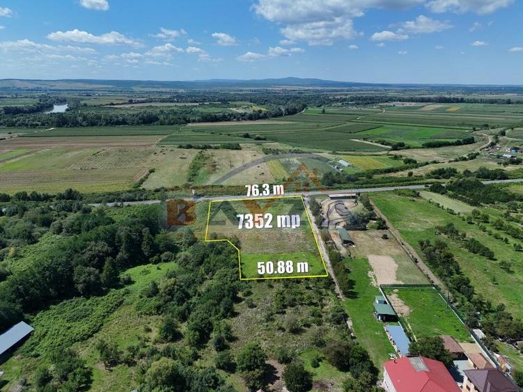 Teren intravilan 7352 mp, cu Deschidere 76.3 m la Șoseaua Națională - Cicârlău - 4