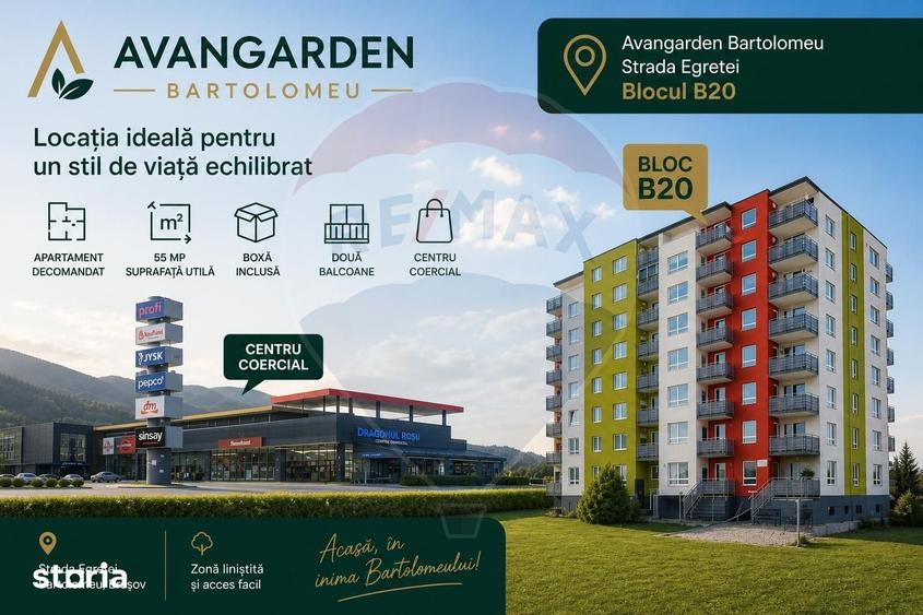 Apartament cu 2 camere decomandat în Bartolomeu