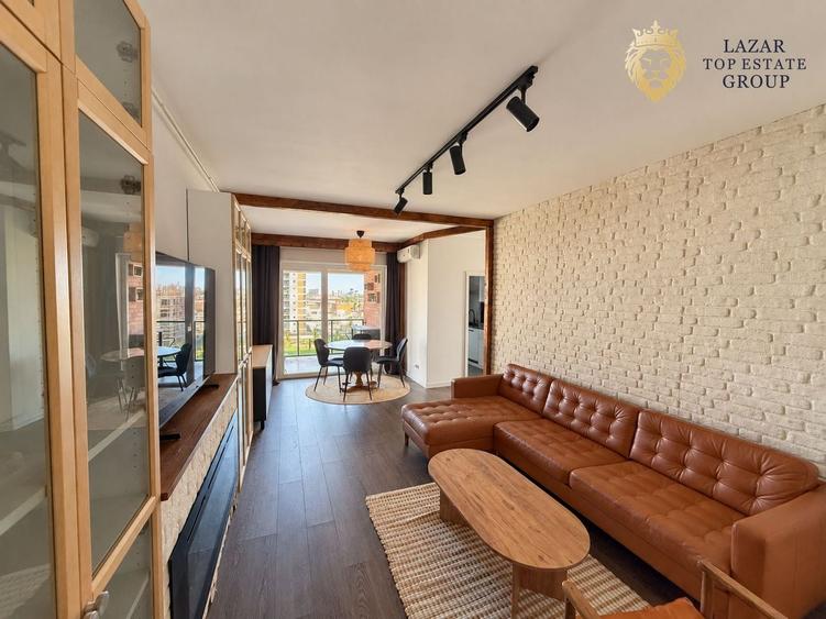 Apartament cu 3 camere semidecomandat, mobilat în UTA