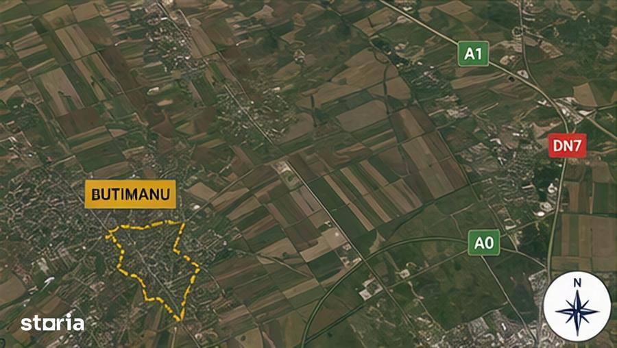 Teren de 735887 mp, în Butimanu