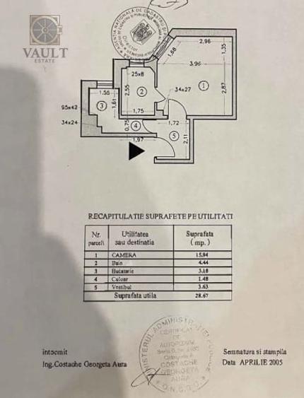Garsoniera - DECOMANDATA - Centrala Proprie - Fara risc - VICTORIEI - 12