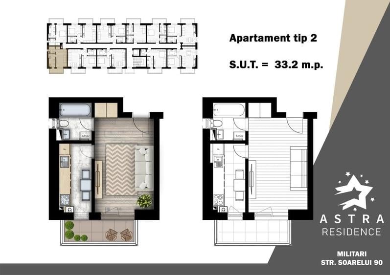 Garsoniera de vanzare direct dezvoltator/Militari Metro - 2