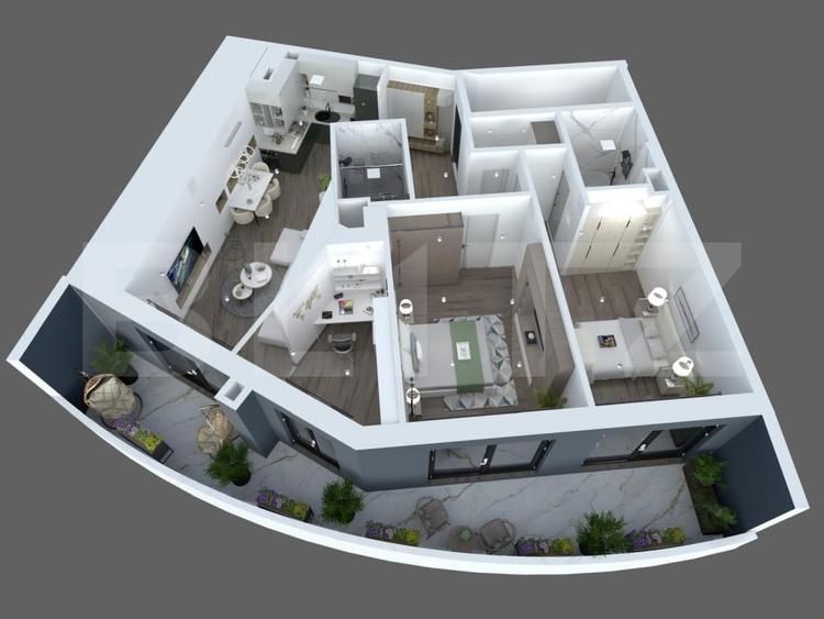 Apartament cu 4 camere, 93,1 mp, Ansamblu Rezidential, Zorilor - 1