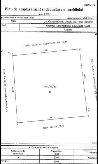 Teren Intravilan 2000 mp in Vama Veche in PRIMA LINIE LA MARE - 3