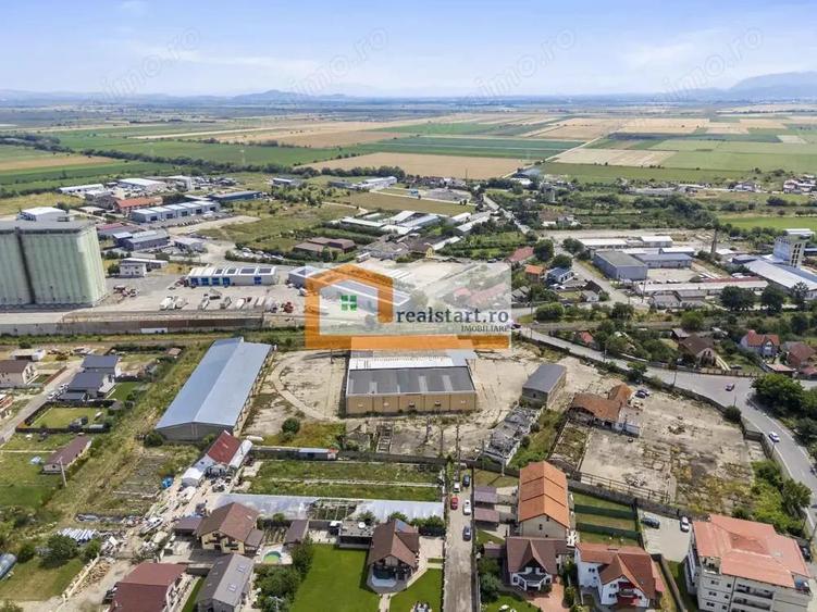 Codlea, Depozite si teren 1,7Ha, 5600mp cladiri, D 155ml la DJ112A, acces E60 - 5