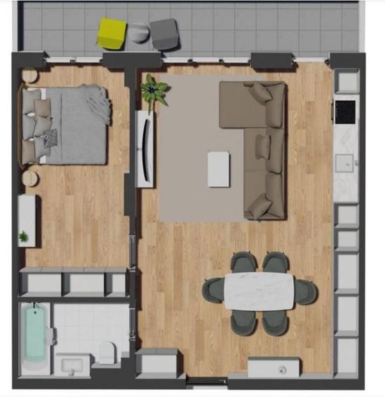 Apartament cu 2, camere, zona Vivo, parcari subterane - 32