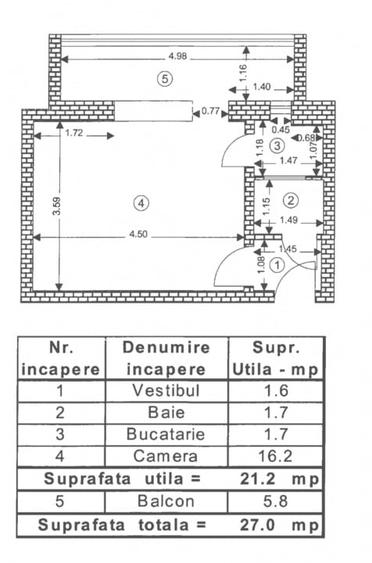 Garsoniera ( Bloc apartamente )-Judetean - 6