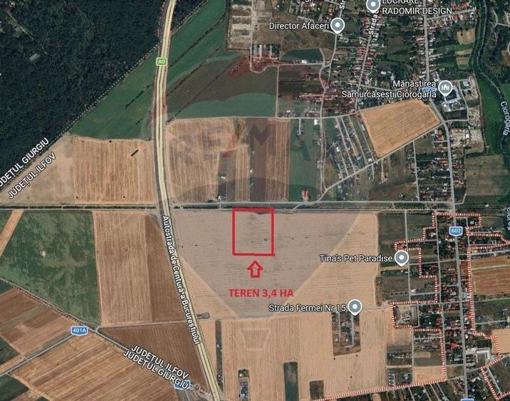 Teren intravilan 3,4 Ha Ciorogarla str.  Nicolae Iorga - 1