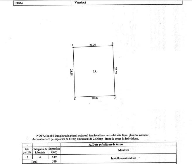 Teren 600 mp, intravilan, Sat Costi ! - 1