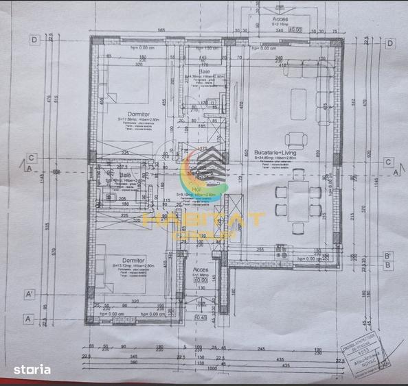 Casă cu 3 camere în Crețești