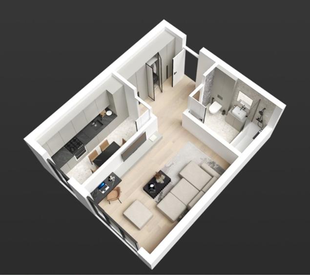 Garsonieră 37,8 mp | Ultima Disponibilă | Metrou Berceni M2 - 6