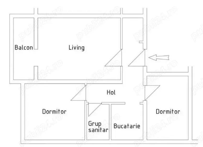 De vanzare, apartament 3 camere, decomandat De vanzare, apartament 3 camere, decomandat