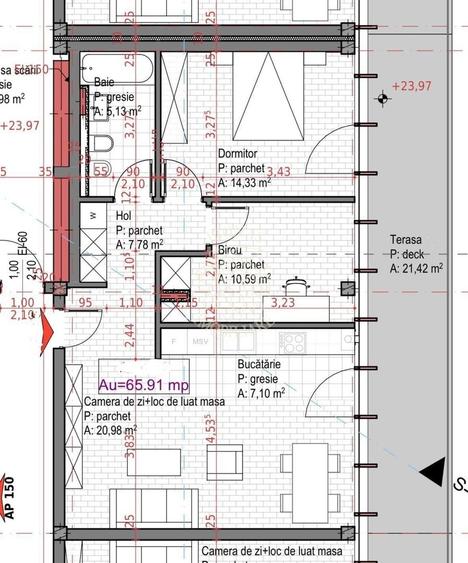 Apartament 3 camere 65,91 mp, terasă 21 mp, Sopor - 8