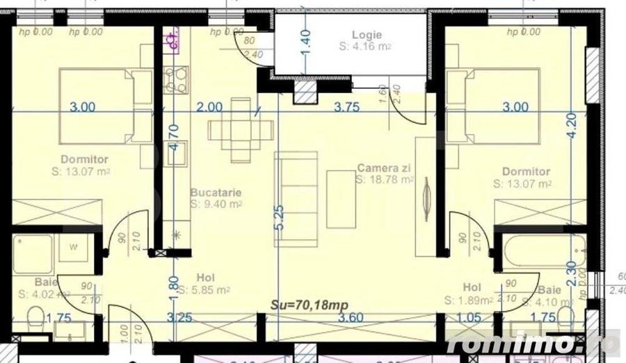 Apartament 3 camere, 70 mp utili, zona Aradului - 1