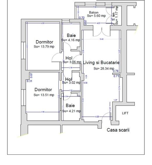 Apartament 3 camere 2 bai intrare Mamaia pe partea cu marea Mobilat utilat Lux - 11