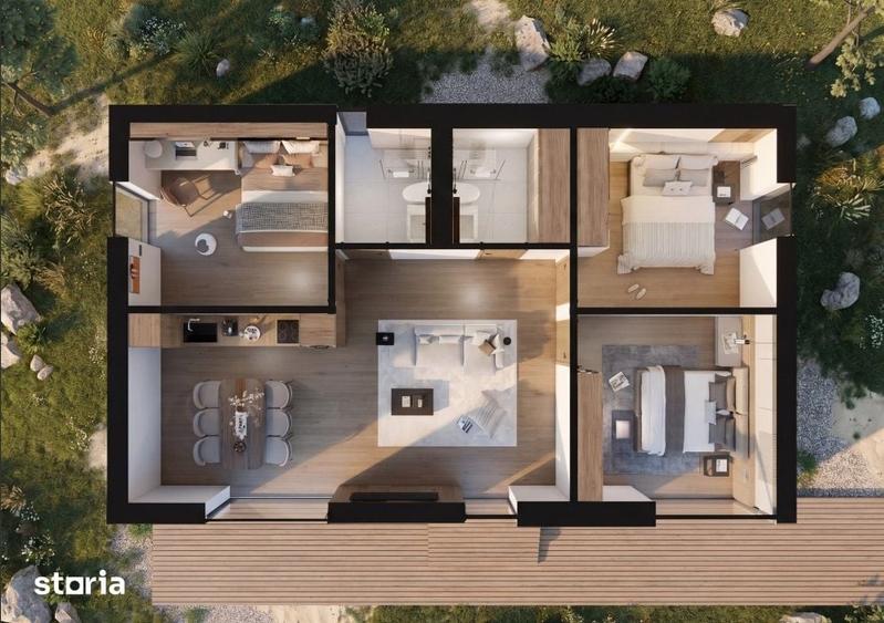 Casă cu 3 camere cu Teren 350 Mp în Stupini