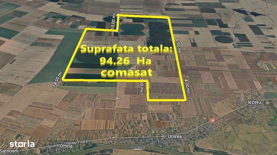 Teren agricol 94,26 ha, localitatea Unirea, jud. Calara?i - 2