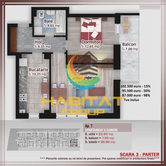Pallady-2 camere, 59.9 mp, confort în noul tău cămin! - 7