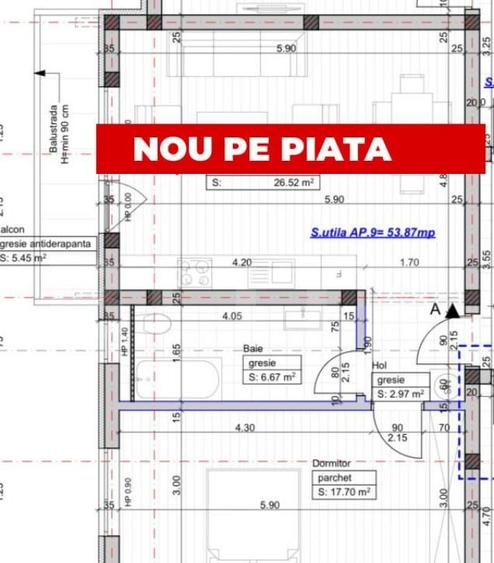 Apartament 2 camere decomandat loc de parcare 54MP - 1