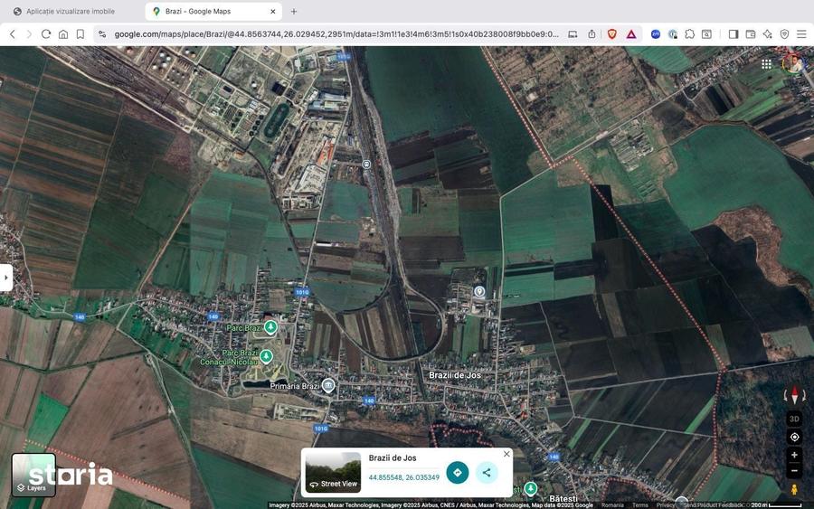 Teren de 9950 mp, în Brazi
