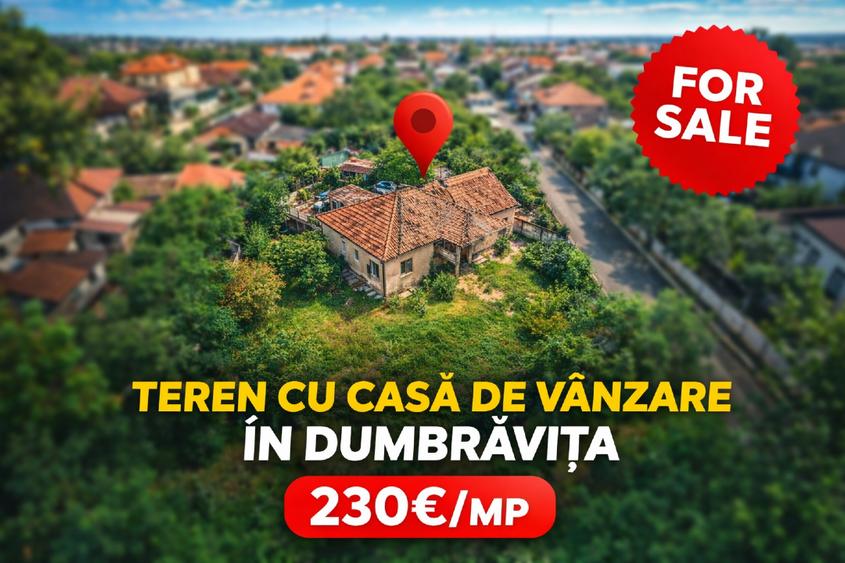 Teren intravilan cu casă de vânzare– Dumbrăvița, jud. Timiș (Central) - 10