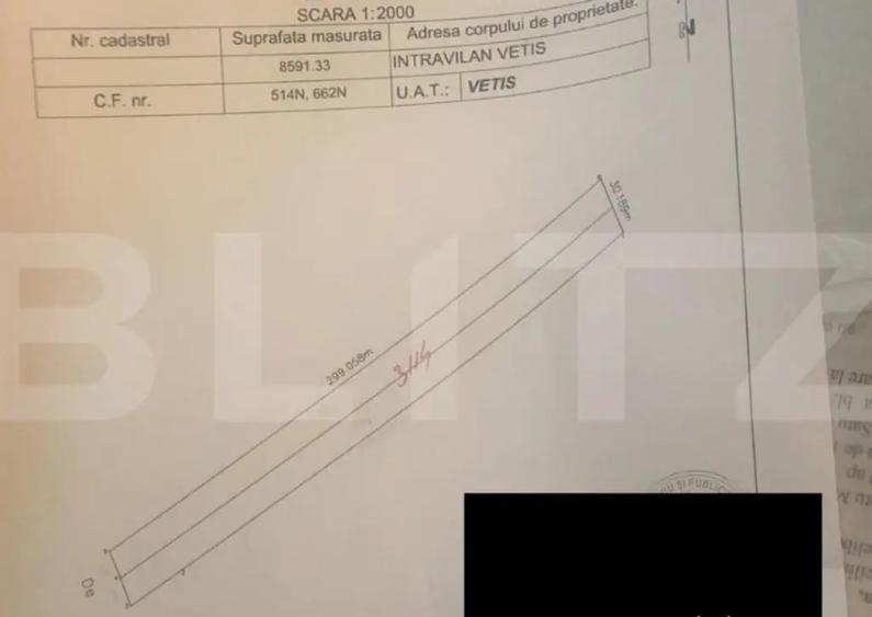 Teren de vanzare intravilan | 8600mp | Vetis - 1